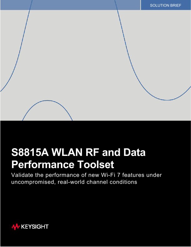 S8815A WLAN RF and Data Performance Toolset